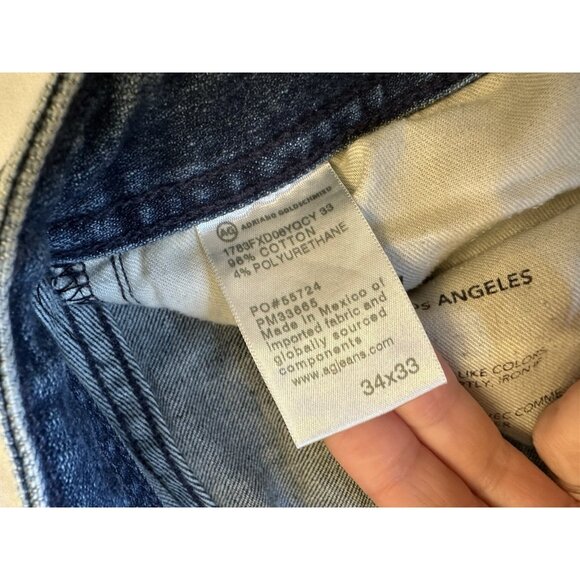 AG Adriano Goldschmied Men's Tellis Modern Slim Fit Jeans Distressed 34x33 Blue - Picture 6 of 11